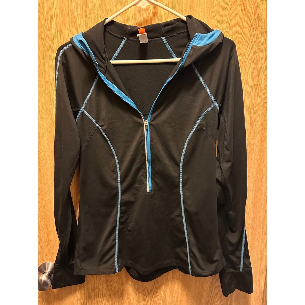 Lucy Activewear lightweight half zip hooded pullover medium jacket
